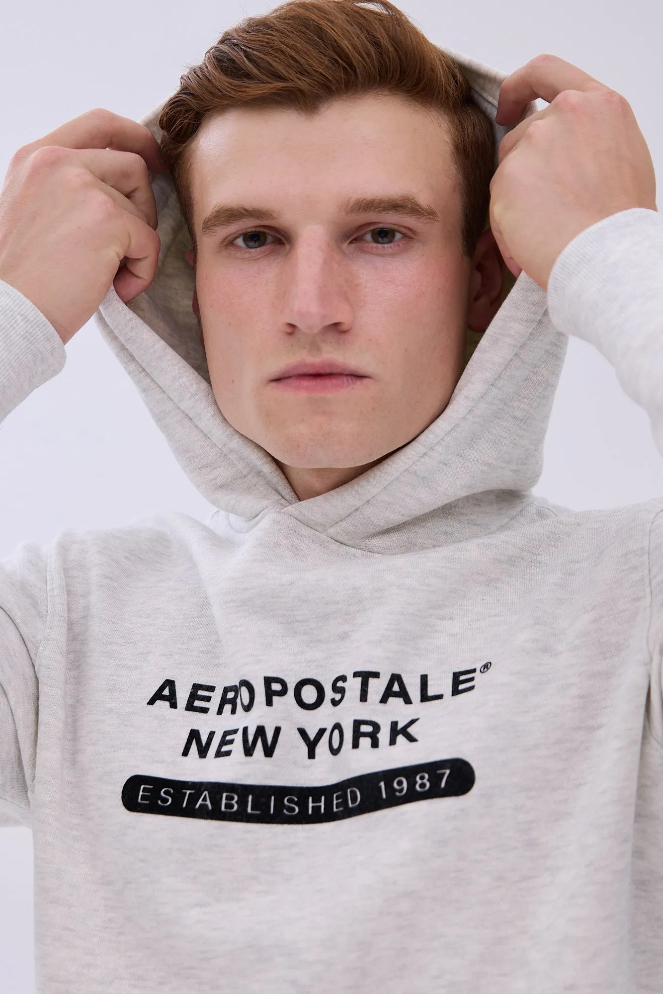 AERO New York Flocked Graphic Hoodie