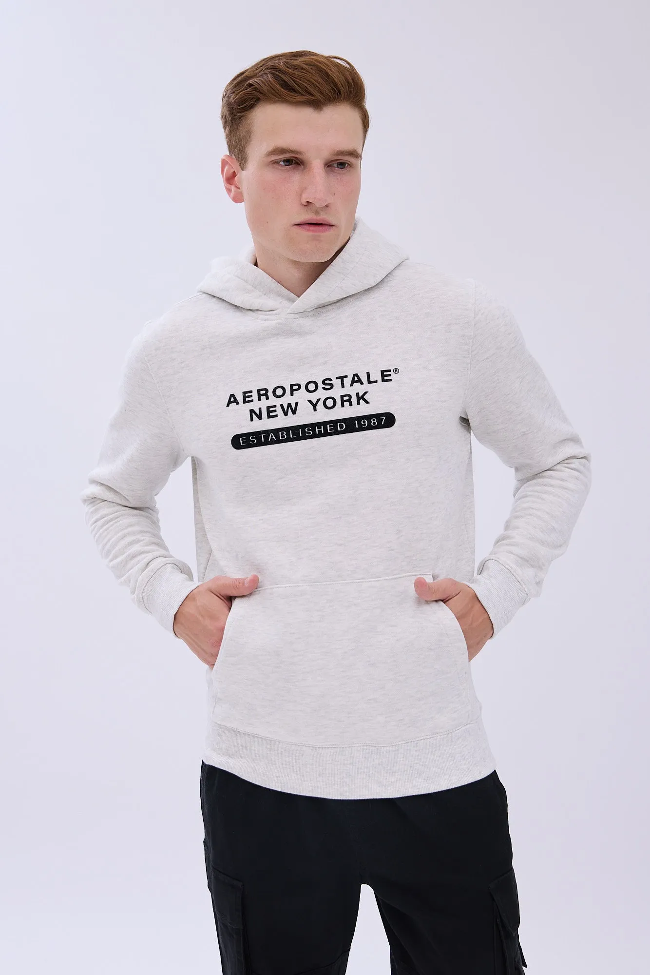 AERO New York Flocked Graphic Hoodie