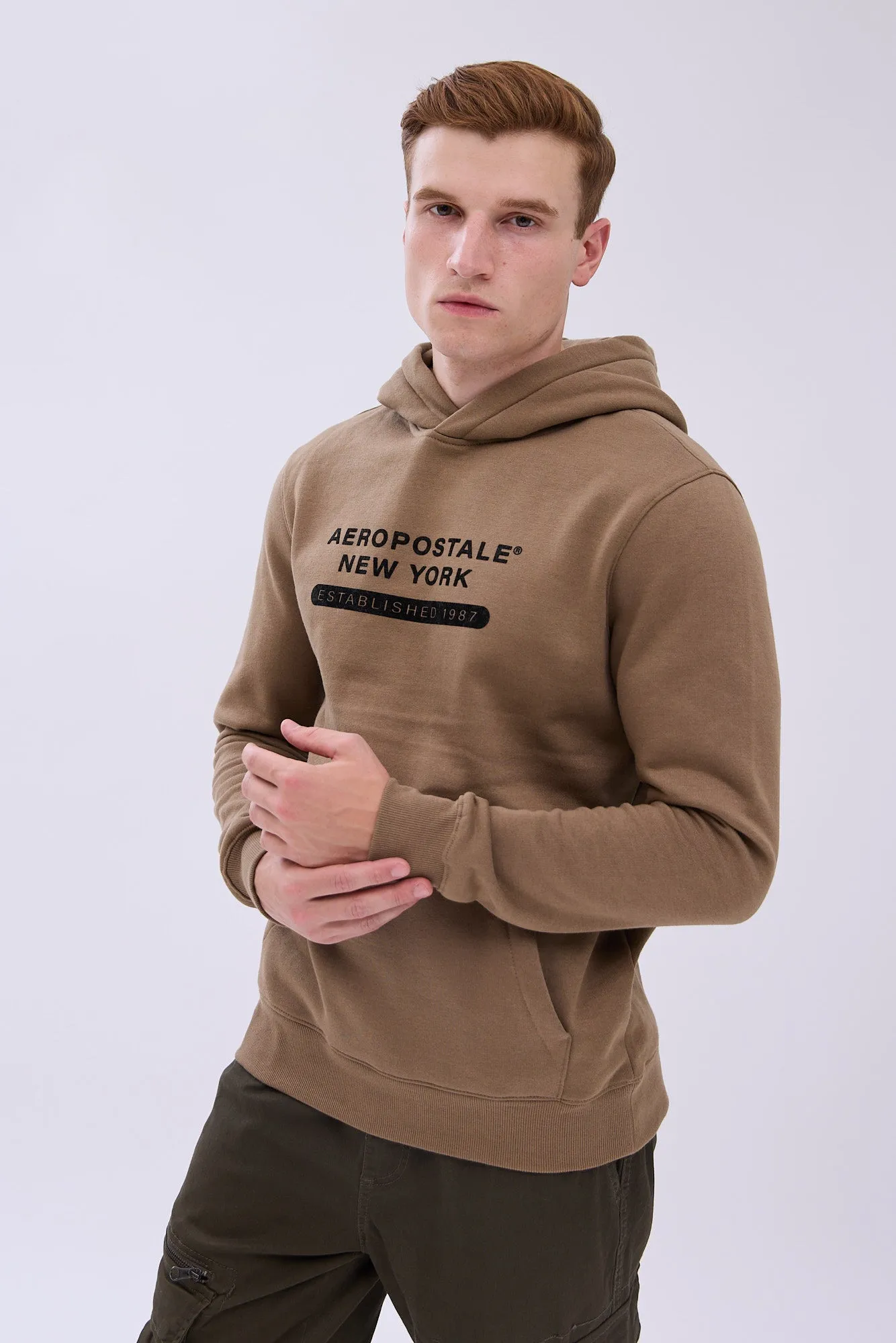 AERO New York Flocked Graphic Hoodie