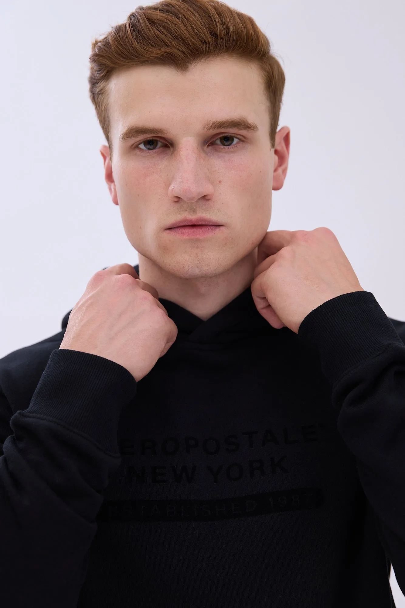 AERO New York Flocked Graphic Hoodie