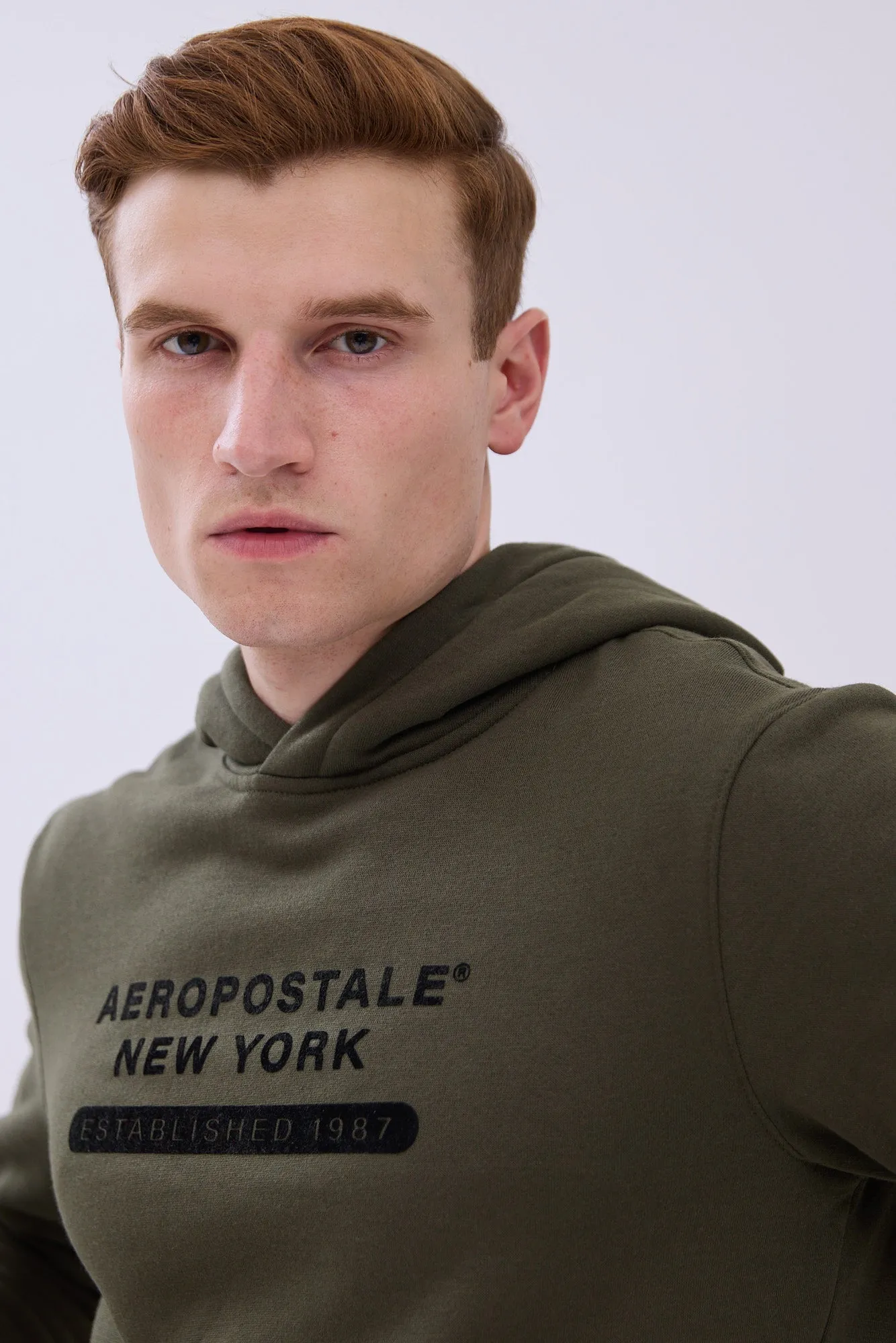 AERO New York Flocked Graphic Hoodie