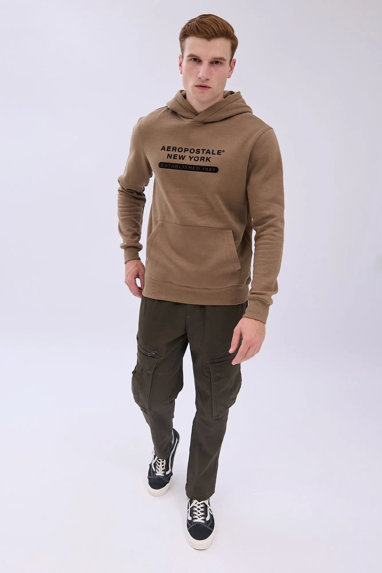 AERO New York Flocked Graphic Hoodie