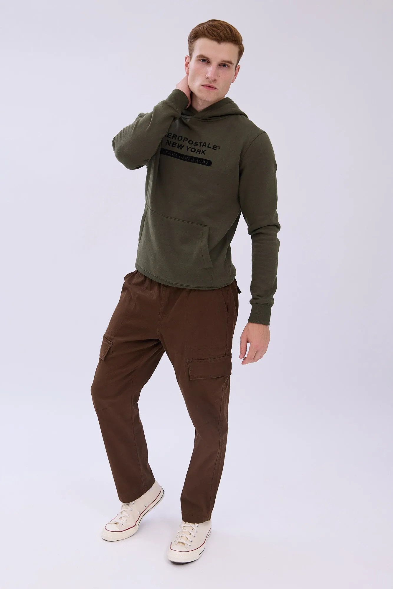AERO New York Flocked Graphic Hoodie