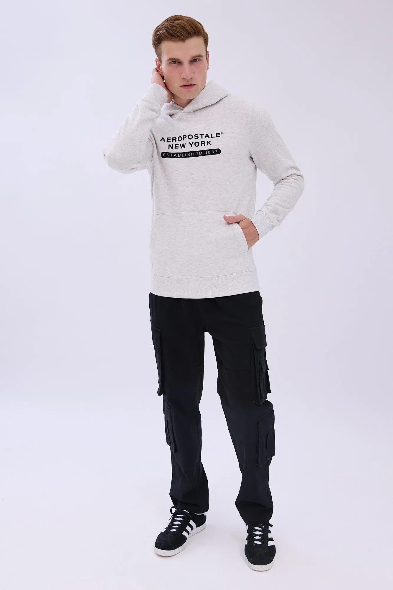 AERO New York Flocked Graphic Hoodie