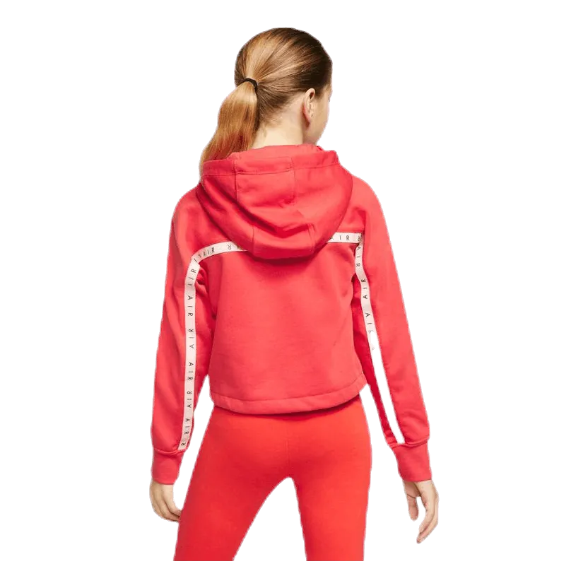 Air Crop Hoodie Jr White/Red