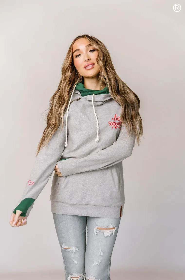 Ampersand Ave Be Merry DoubleHood Sweatshirt (SALE)