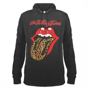 Amplified Womens/Ladies Leopard Tongue The Rolling Stones Hoodie