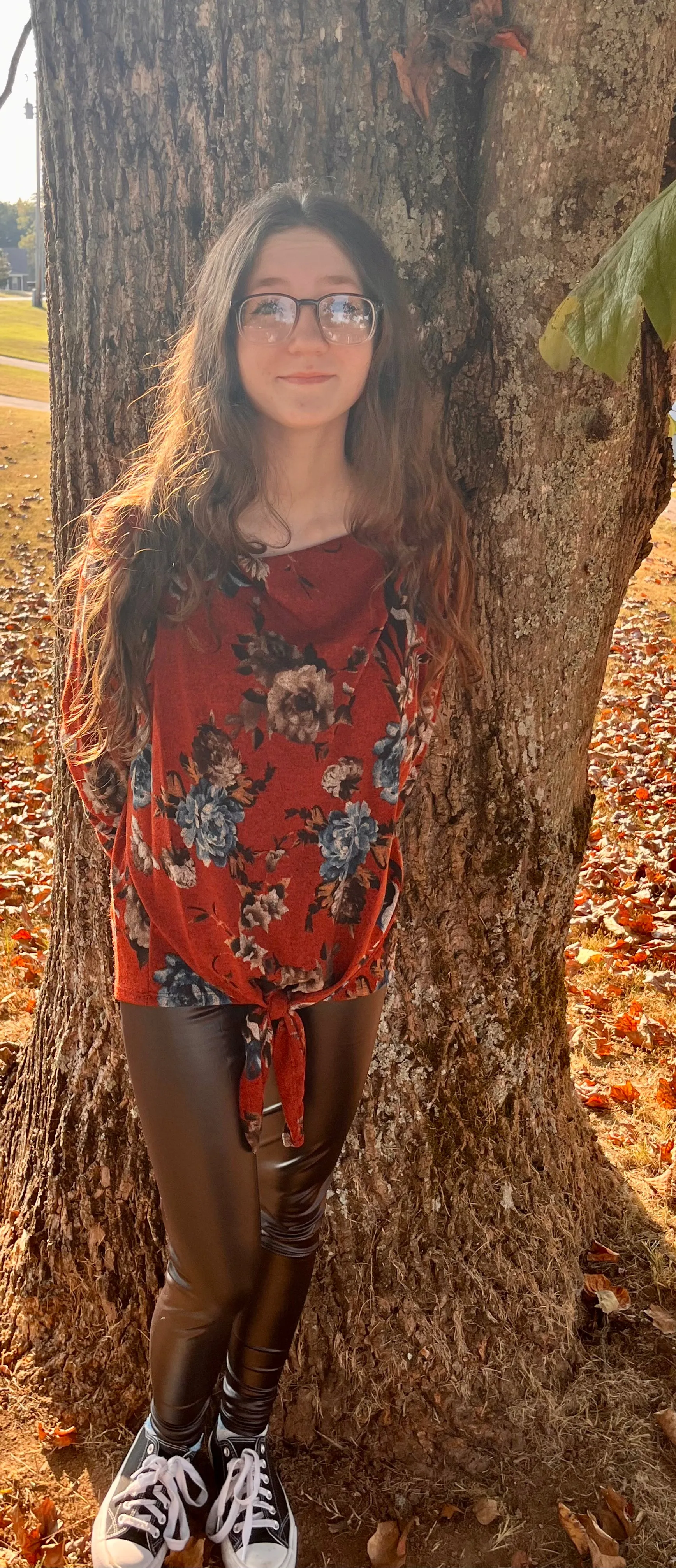 Amuse Me Burnt Orange Floral Top