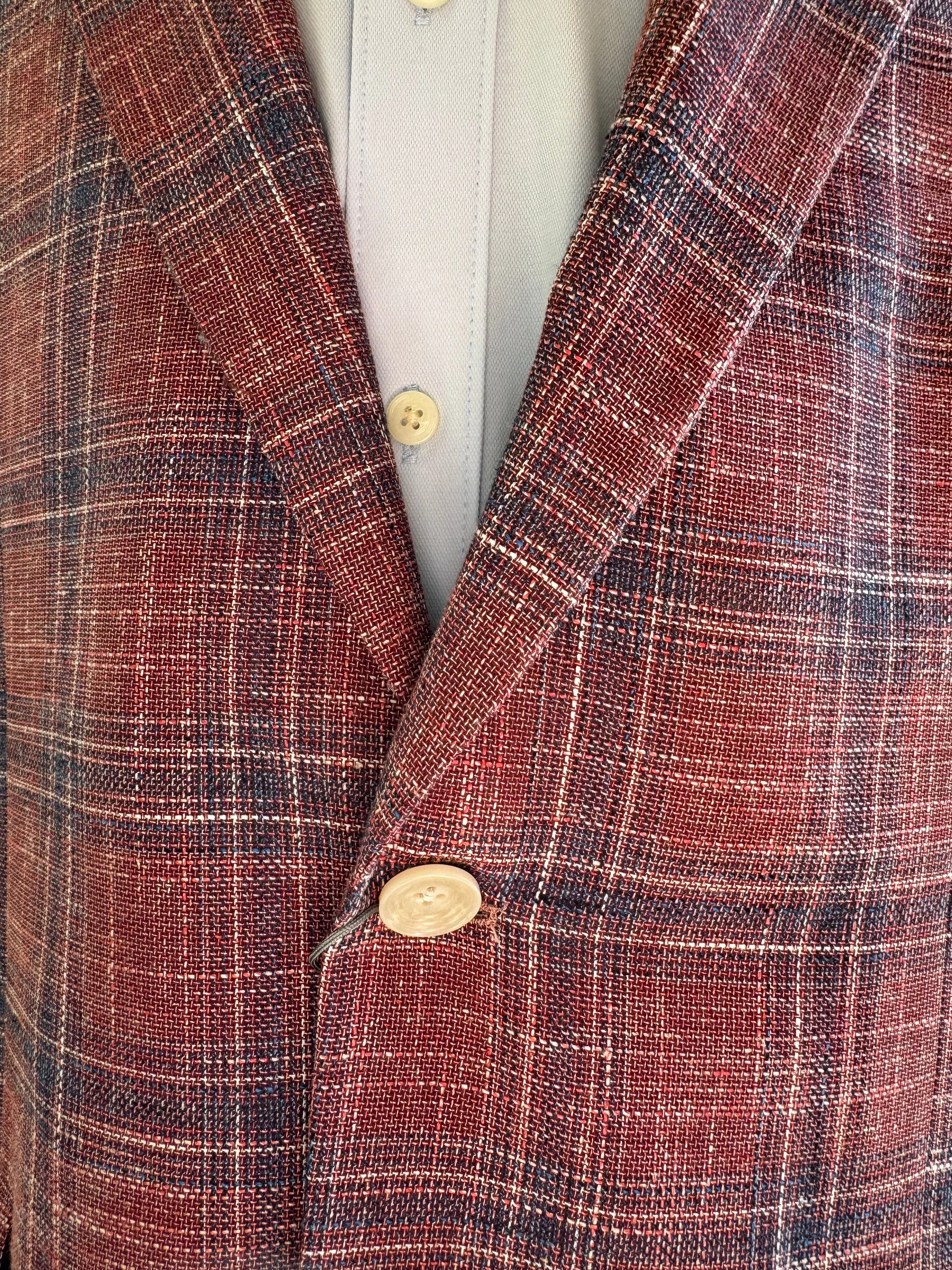 Berry Windowpane Sport Coat