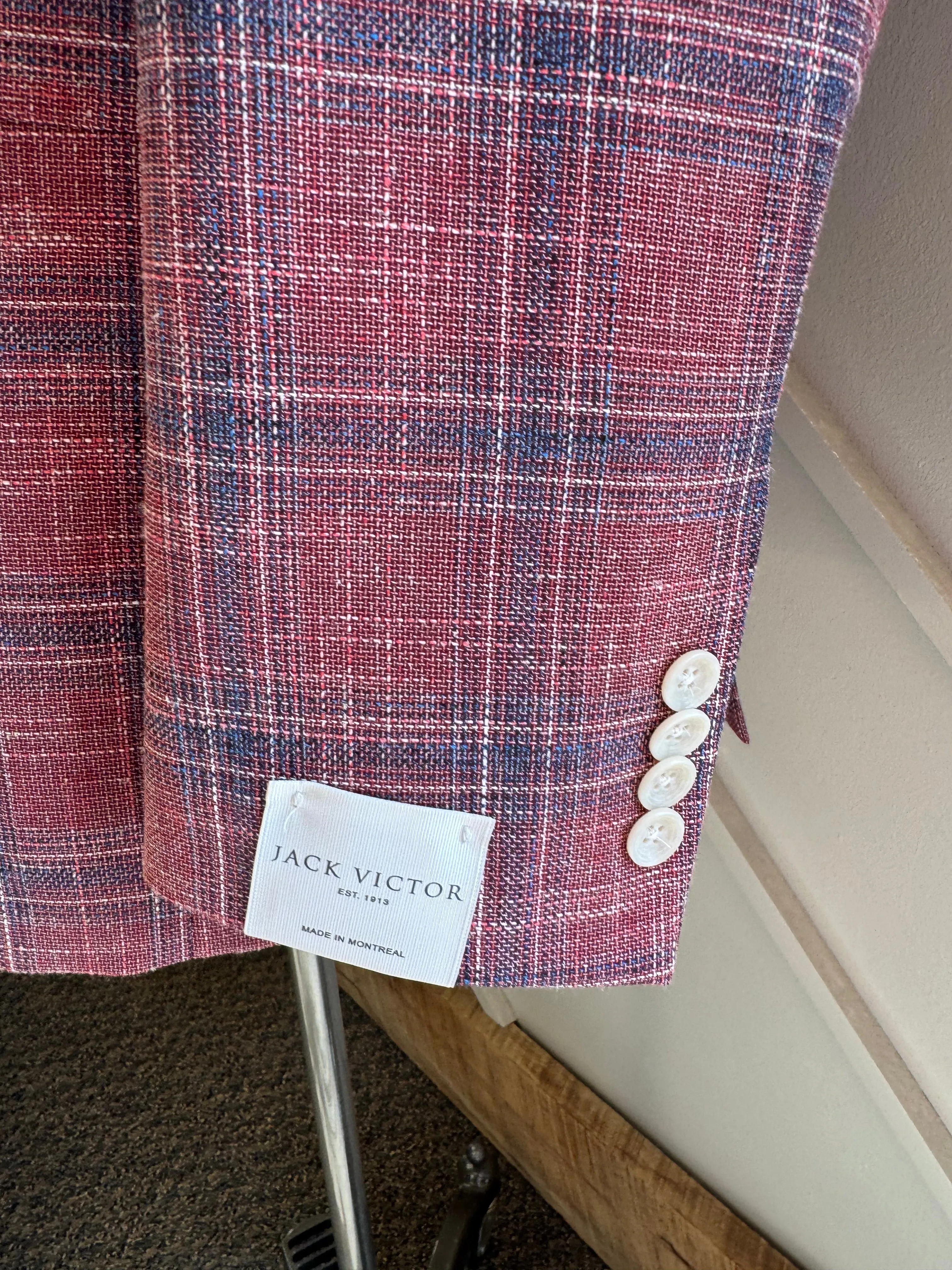 Berry Windowpane Sport Coat
