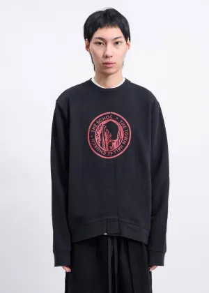 Black Fraternity Heavy Fleece Crewneck Sweater