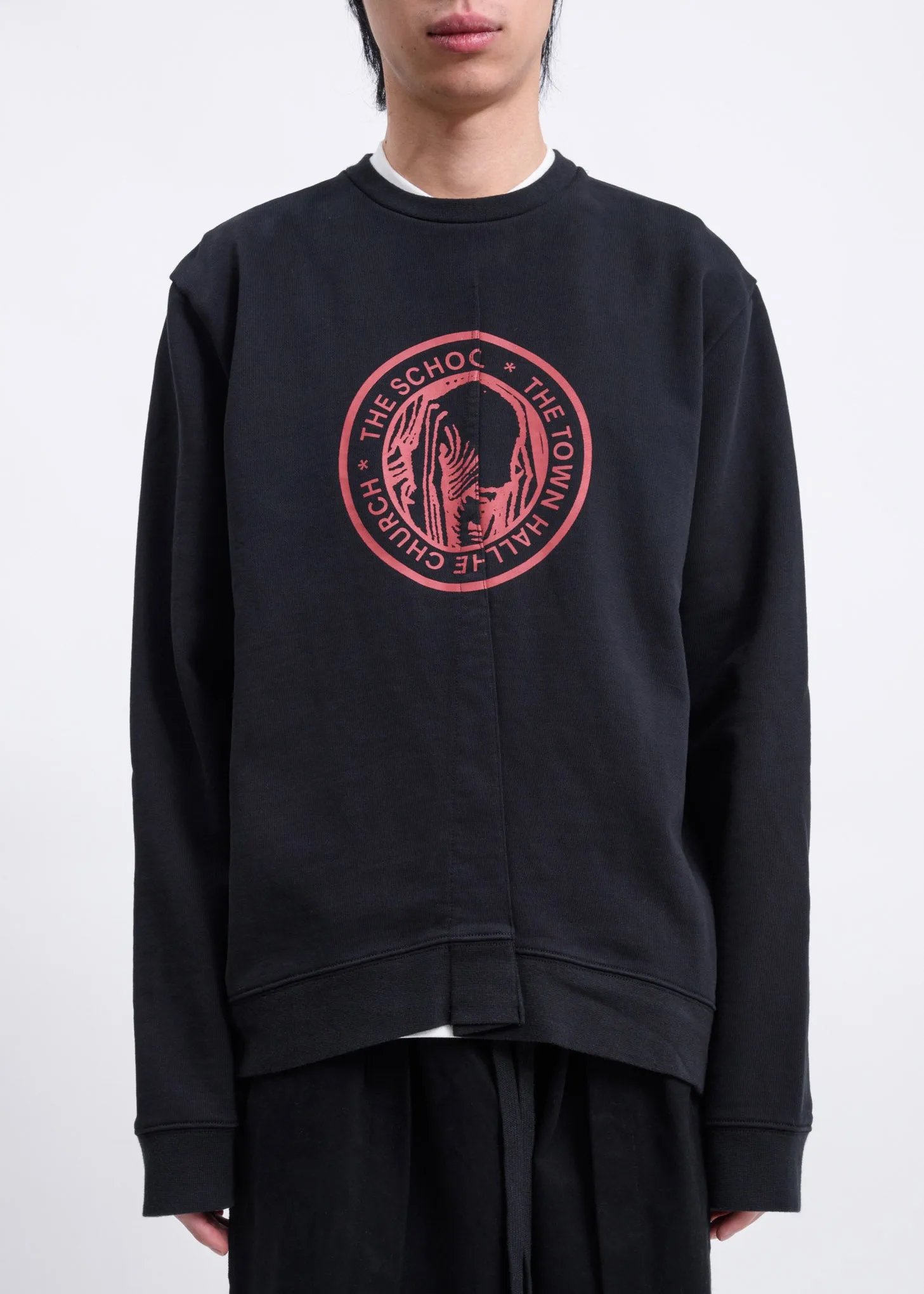 Black Fraternity Heavy Fleece Crewneck Sweater