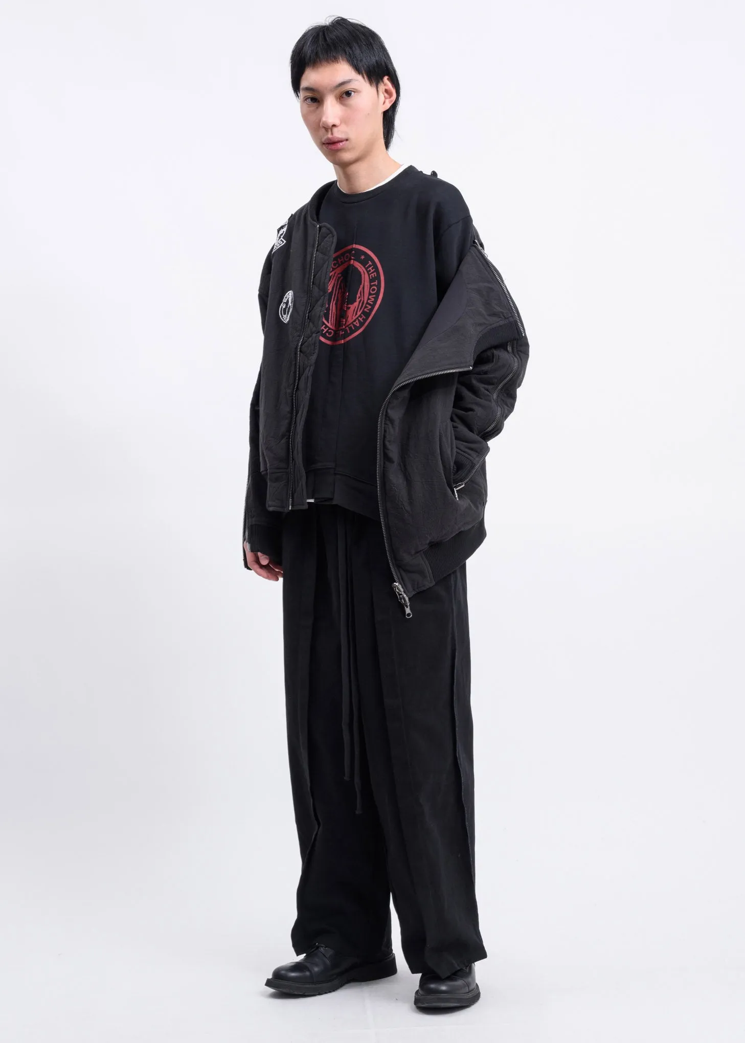 Black Fraternity Heavy Fleece Crewneck Sweater