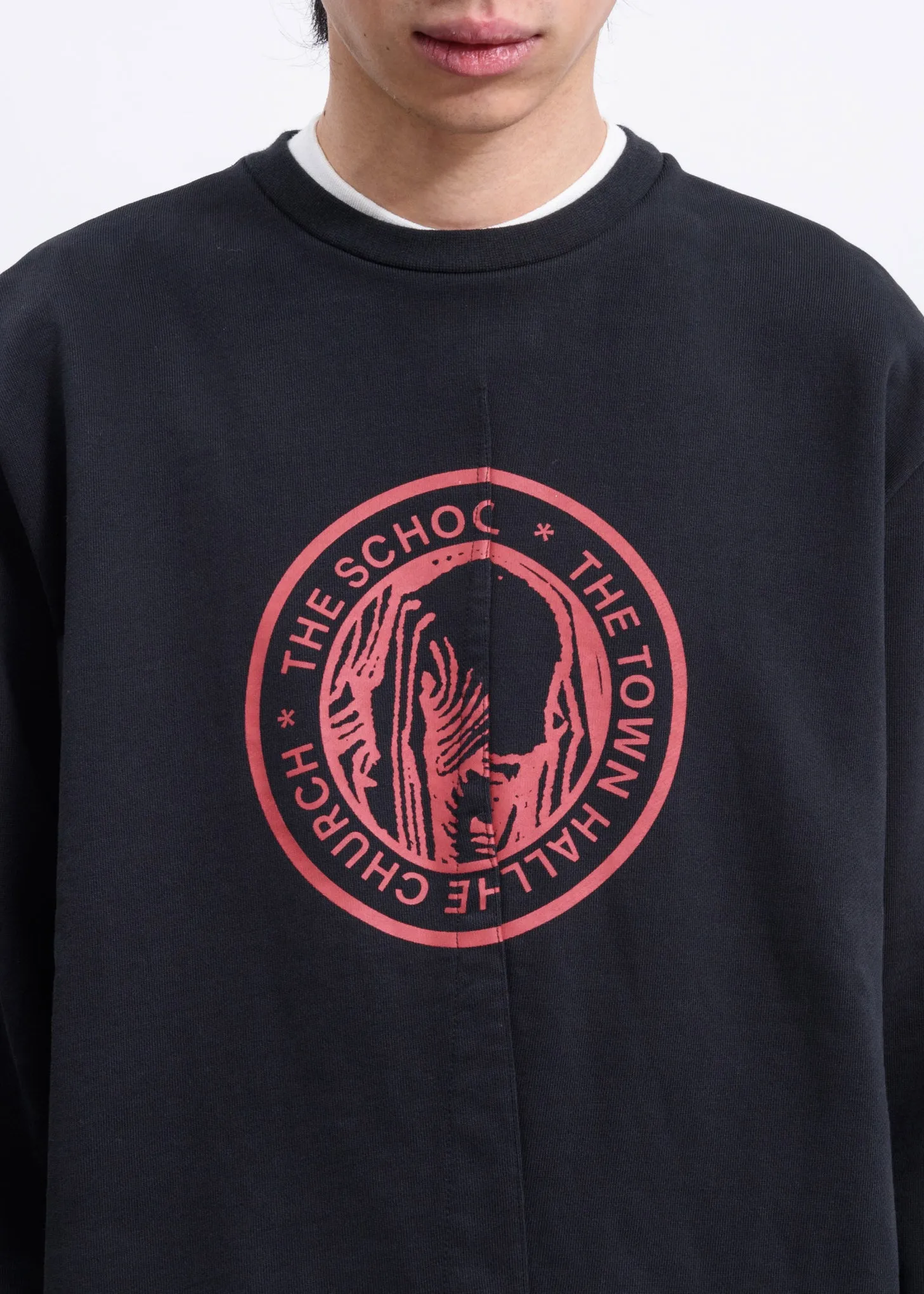 Black Fraternity Heavy Fleece Crewneck Sweater