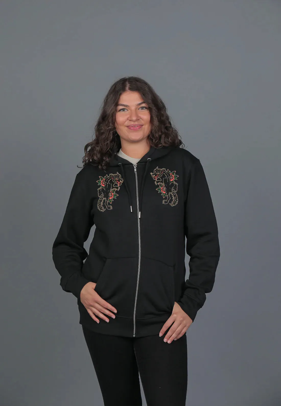 Black Rose Wulf Hoodie Black