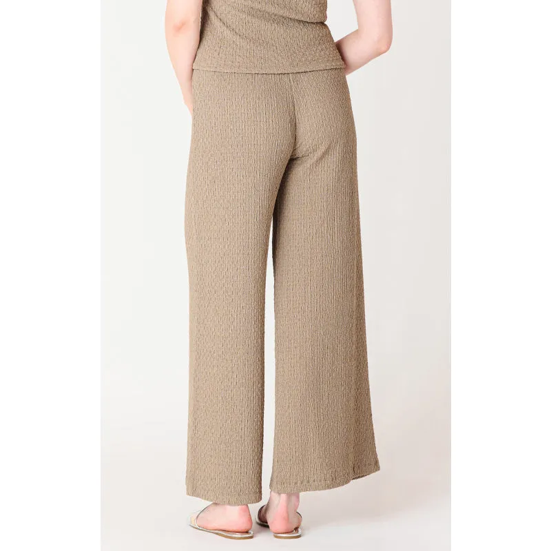 Black Tape Textured Flowy Wide Leg Pants