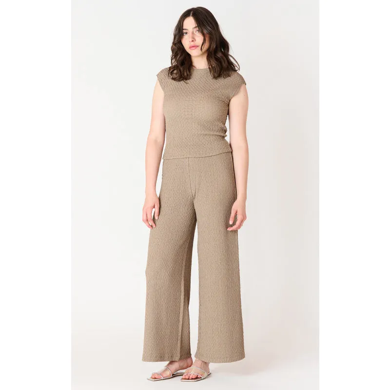 Black Tape Textured Flowy Wide Leg Pants