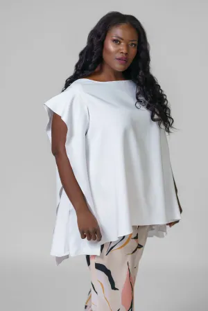 BLOUSE with FLOWY SIDE