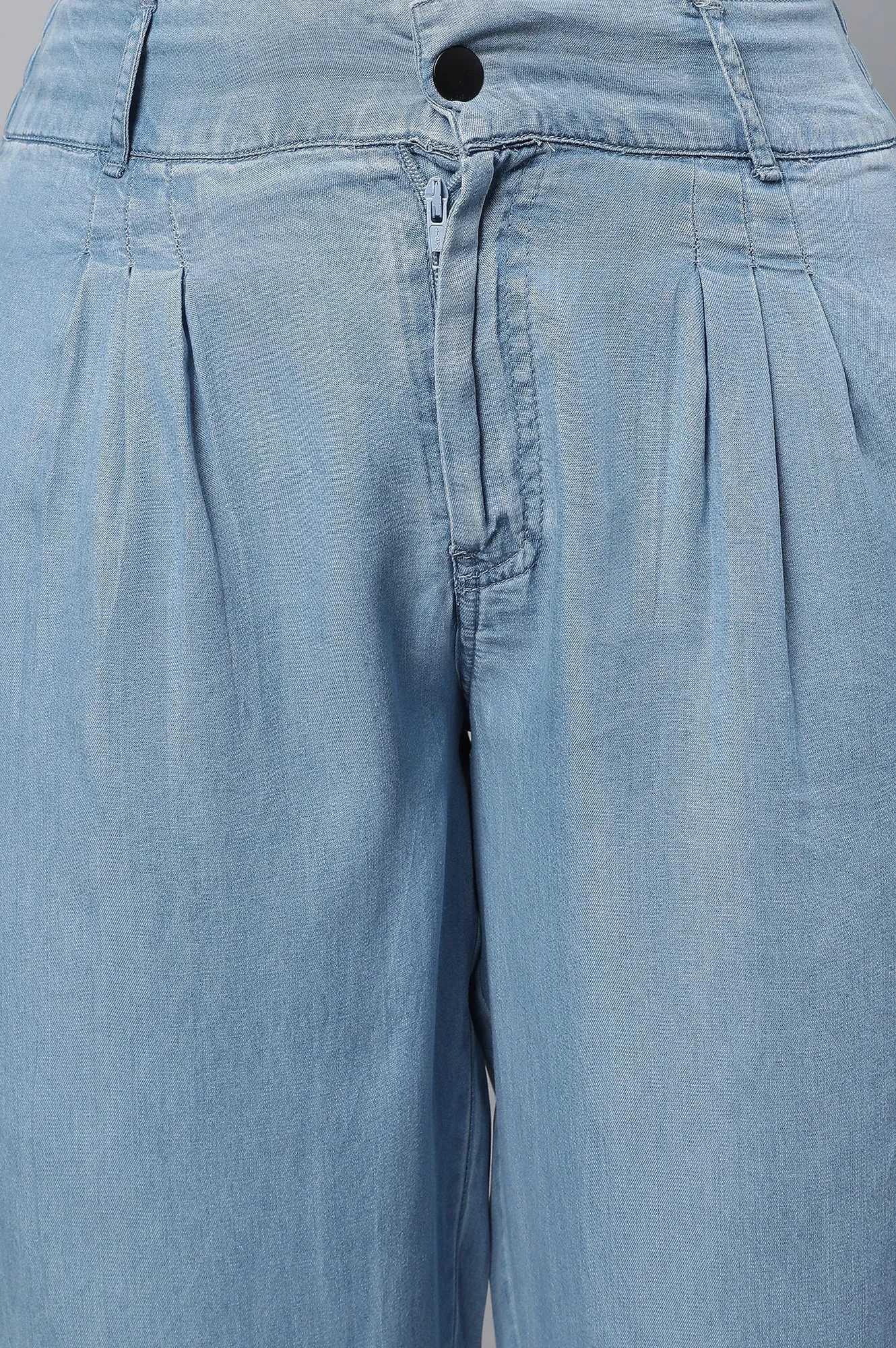 Blue Parallel Denim Pants