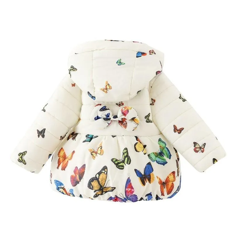 Butterfly Print Winter Jackets