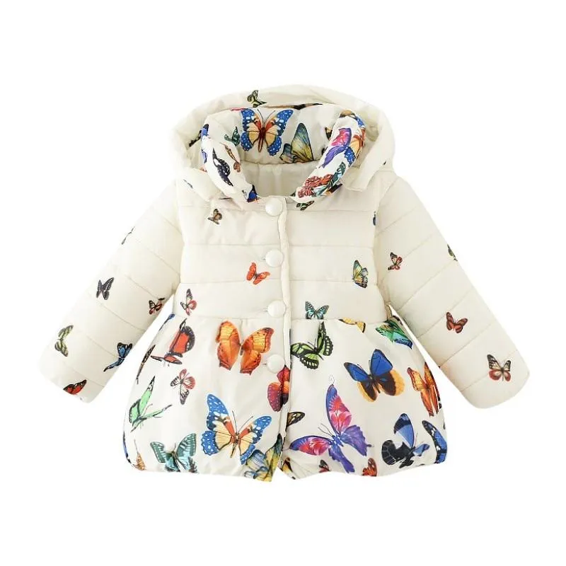Butterfly Print Winter Jackets