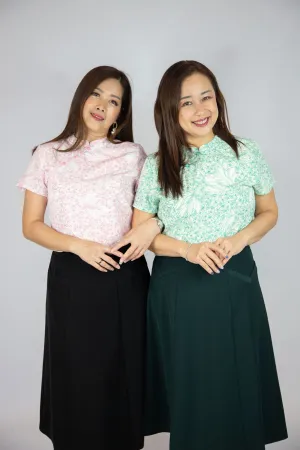 Cheongsam Spring Print Top