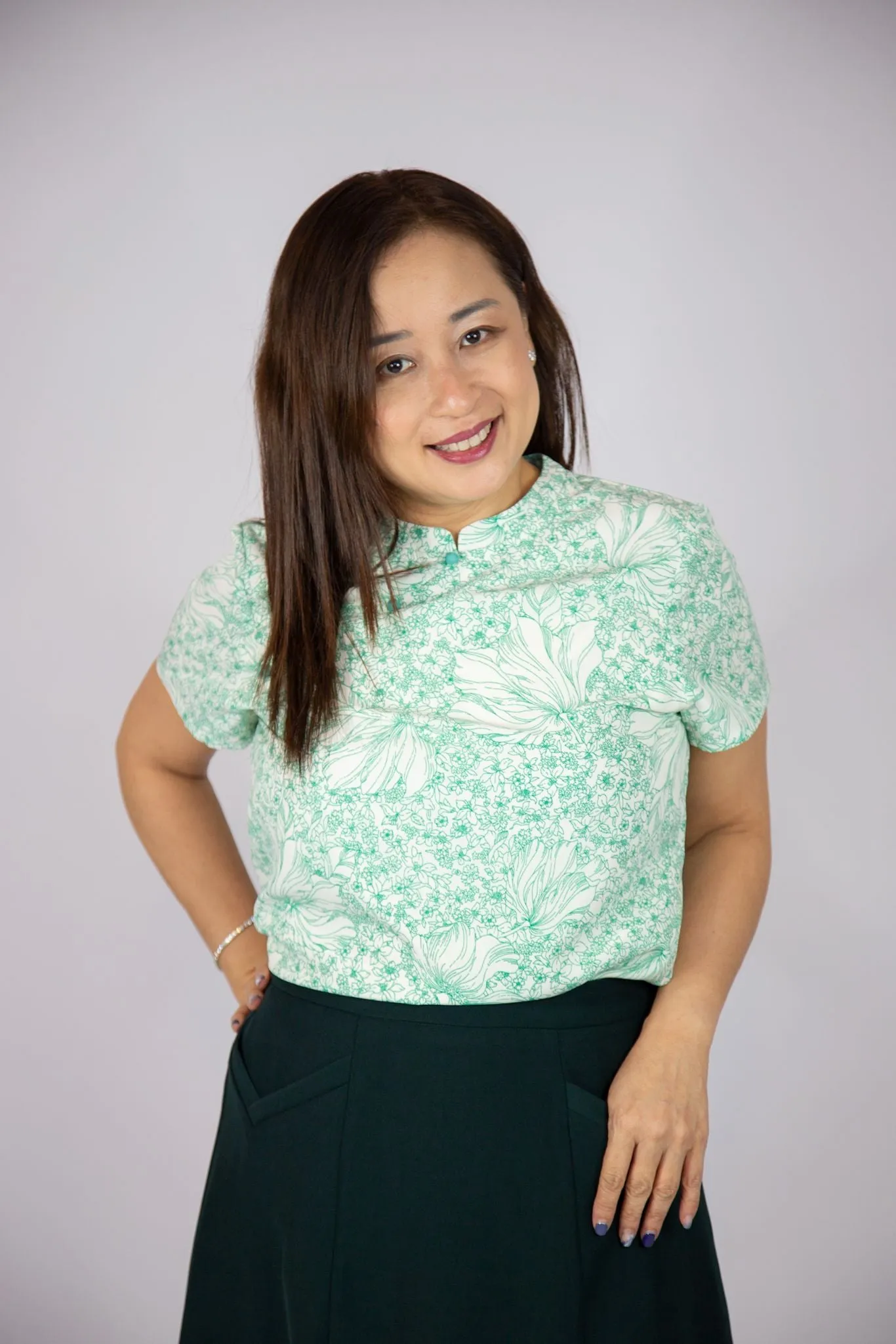 Cheongsam Spring Print Top