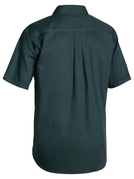 Closed Front Cotton Short Sleeve Drill Shirt - BSC1433
