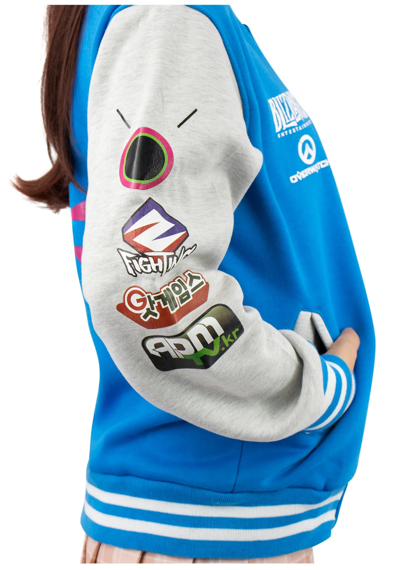 DAZCOS US Size Blue Baseball Letterman Jackets with Pockets