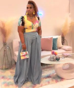 Denim Palazzo Pants