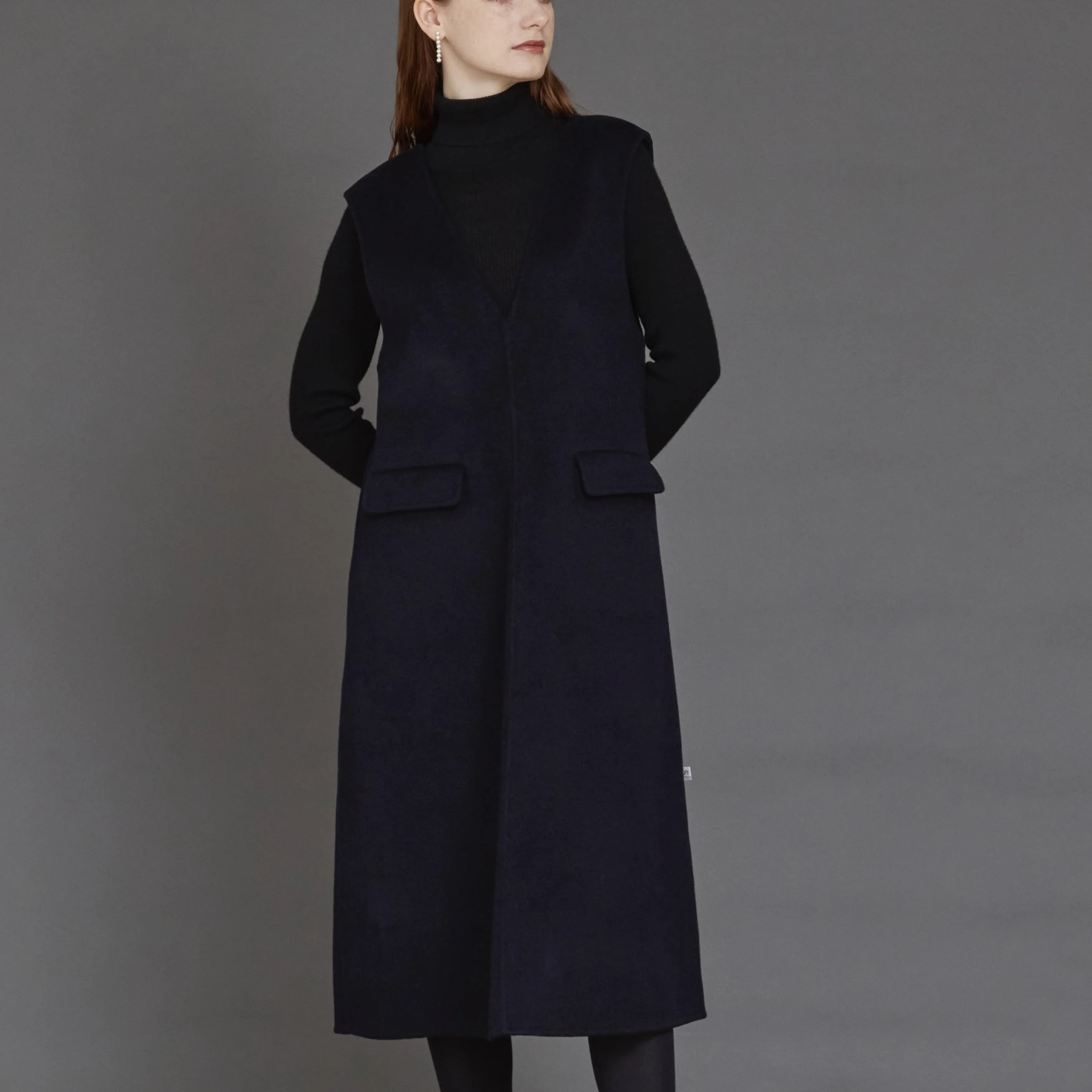 DiDi Guranjie Wool River Jumper Dress in Navy