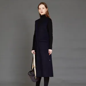 DiDi Guranjie Wool River Jumper Dress in Navy