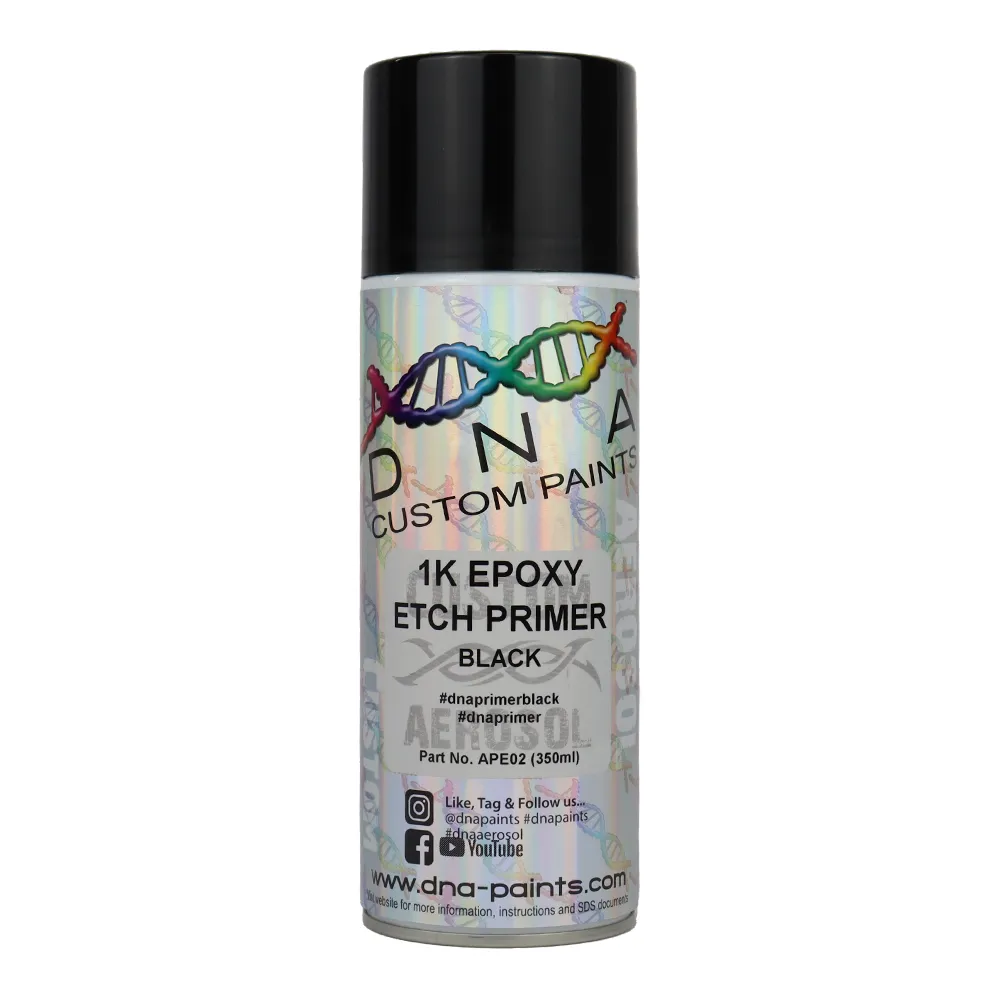 DNA PAINTS Epoxy Etch Primer Spray Paint 350ml Aerosol Black
