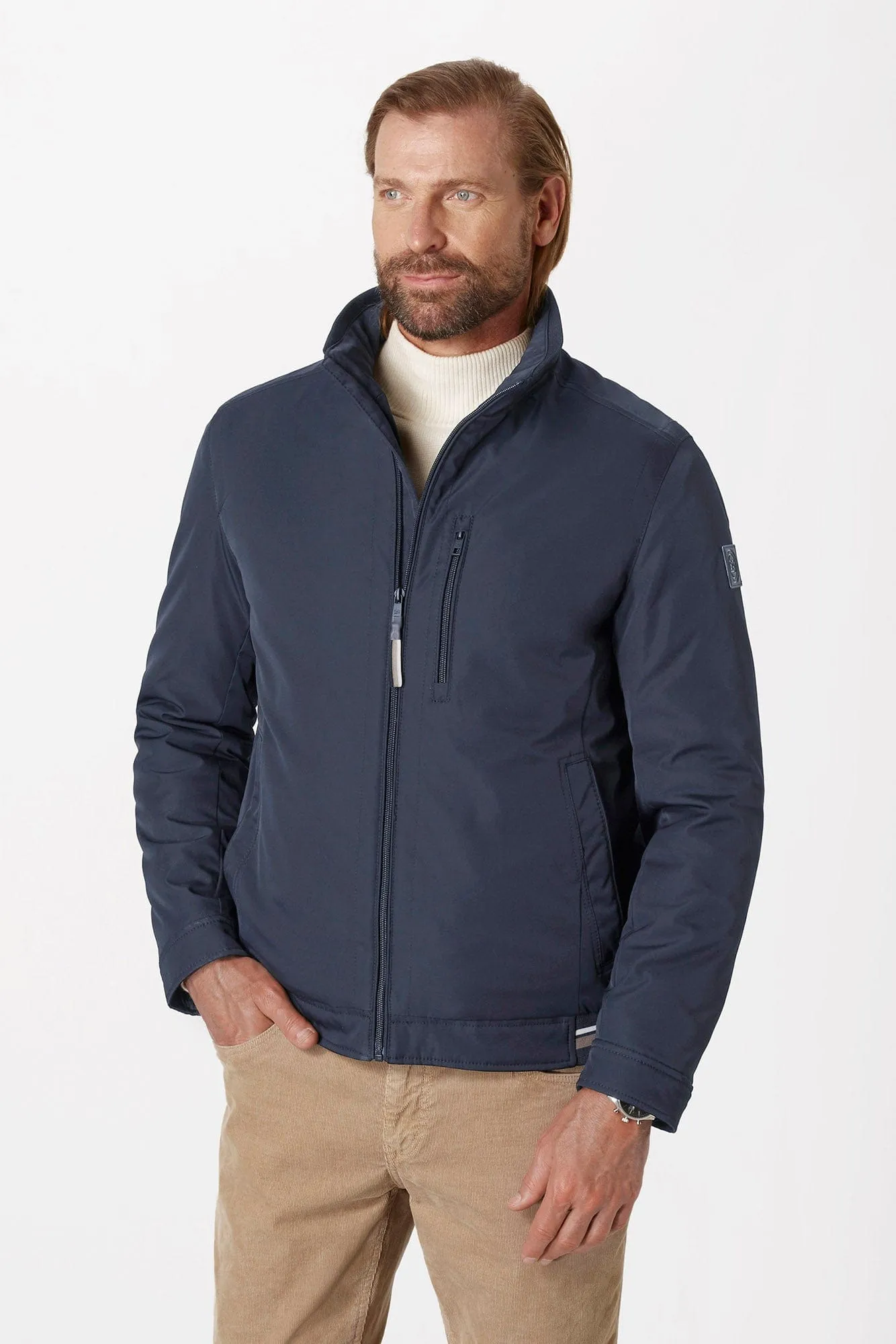 Duncan Water Repellent Harrington Jacket - Navy