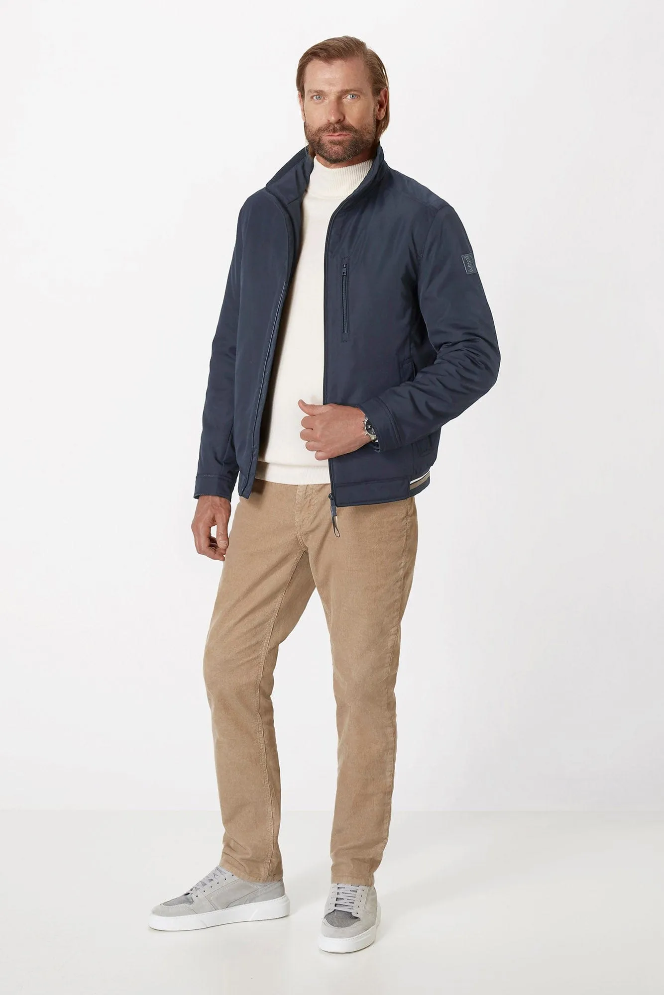Duncan Water Repellent Harrington Jacket - Navy