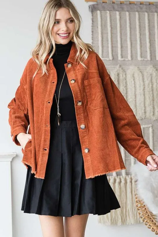 Eco Chic Ribbed Velvet Jacket | Curvy