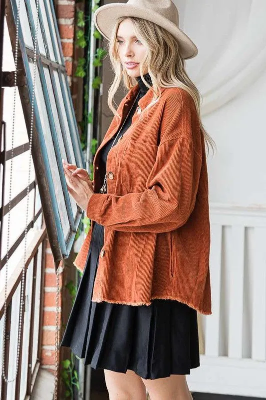 Eco Chic Ribbed Velvet Jacket | Curvy