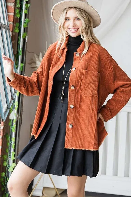 Eco Chic Ribbed Velvet Jacket | Curvy