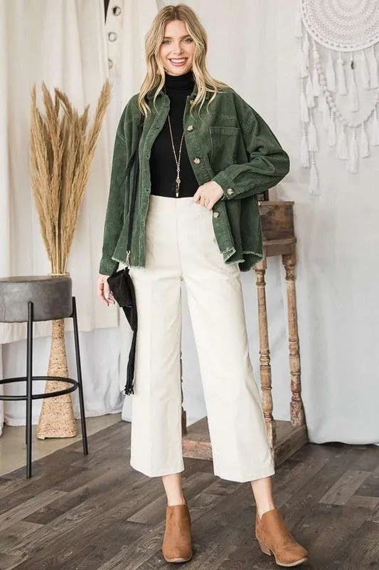 Eco Chic Ribbed Velvet Jacket | Curvy