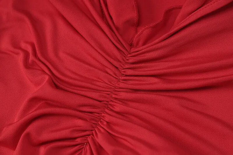 Elegant Slit Ruffle Dress - Anya