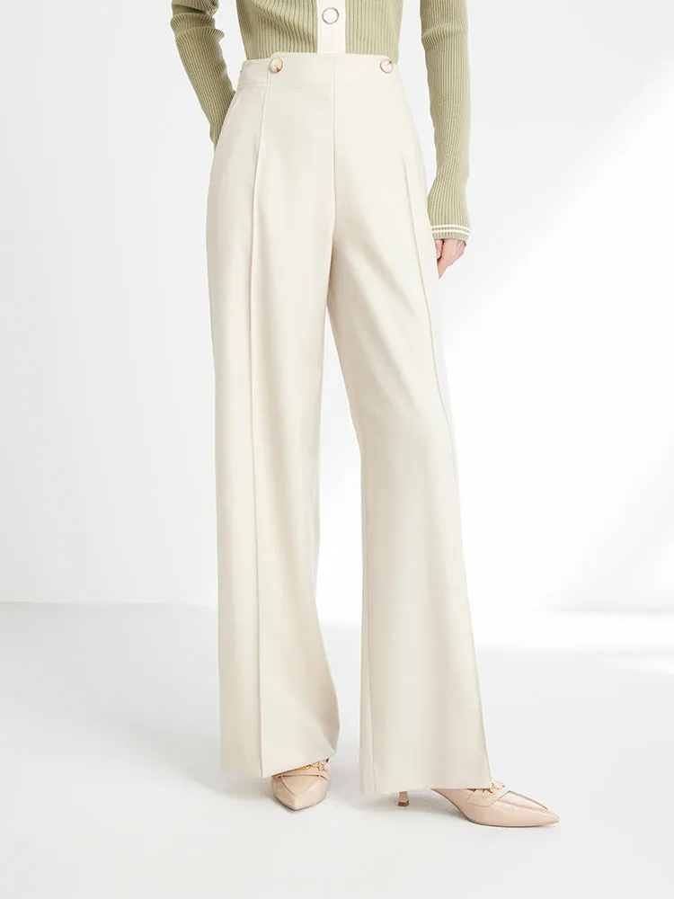 EP YAYING Wide-Leg Suit Pants