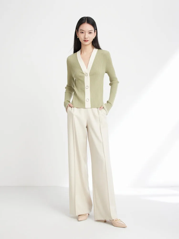 EP YAYING Wide-Leg Suit Pants