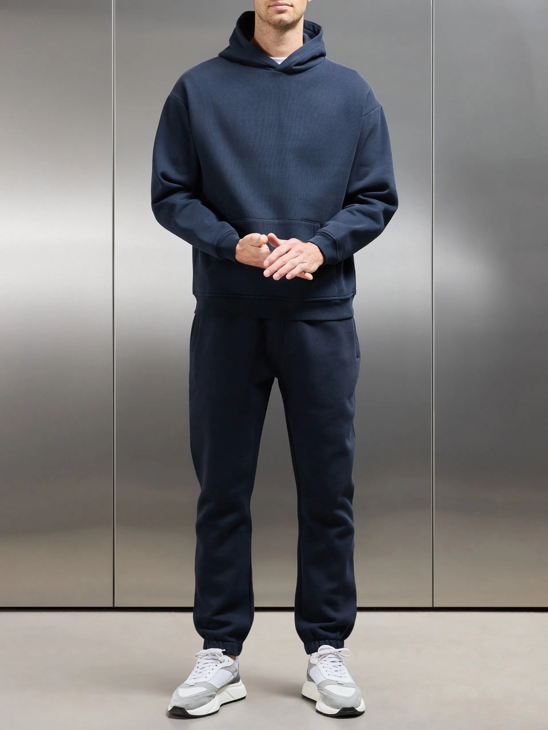 Essential Relaxed Hoodie in Navy