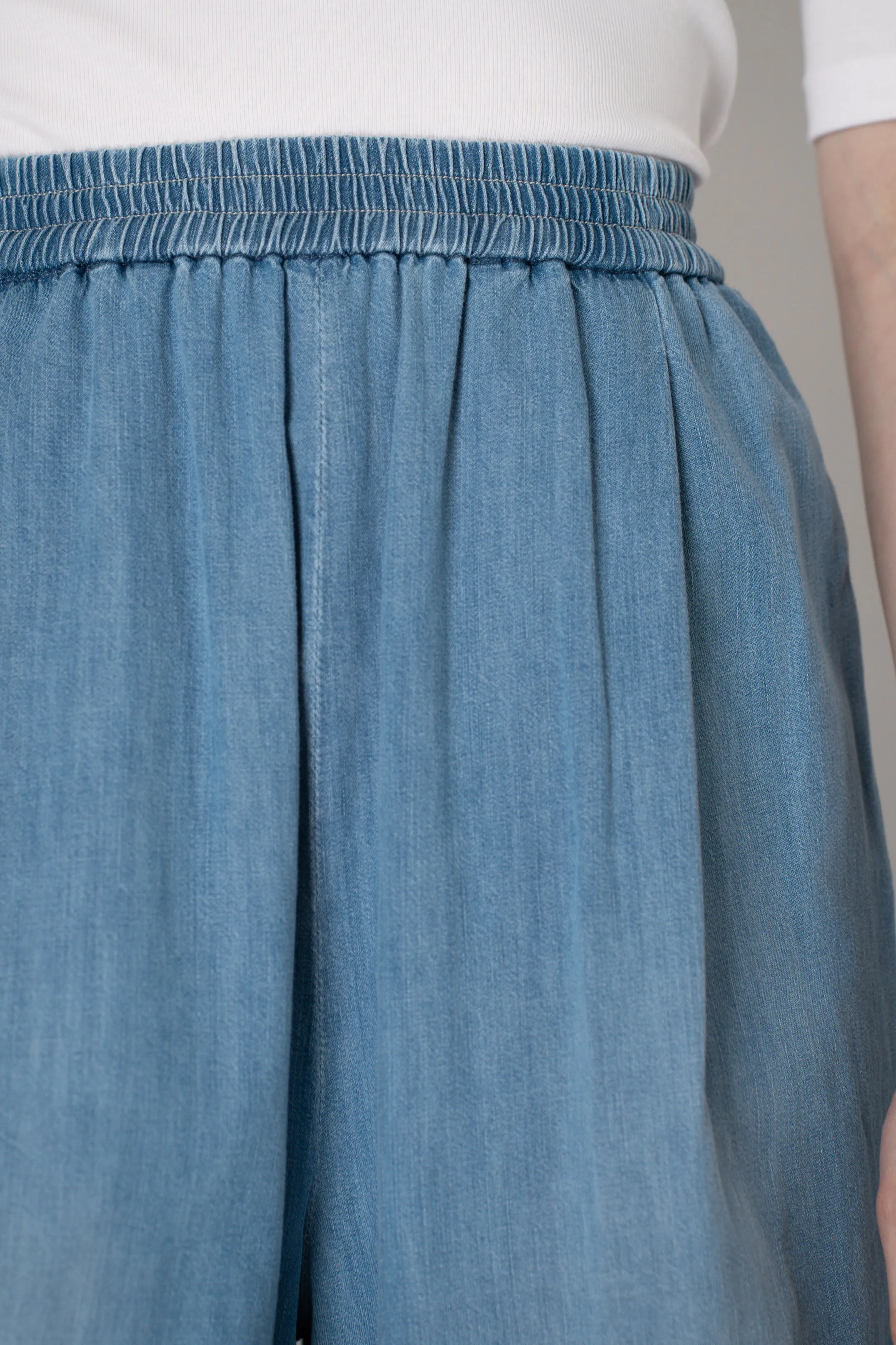 Fabiana Filippi Wide Leg Pull-On Style Denim Trousers