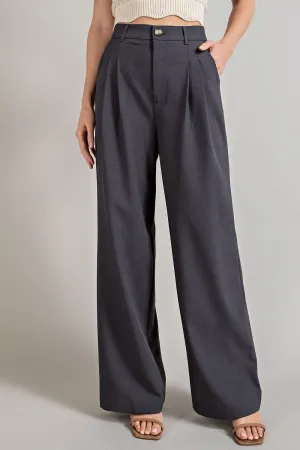 FINAL SALE Classic Carly Charcoal Straight Leg Pants