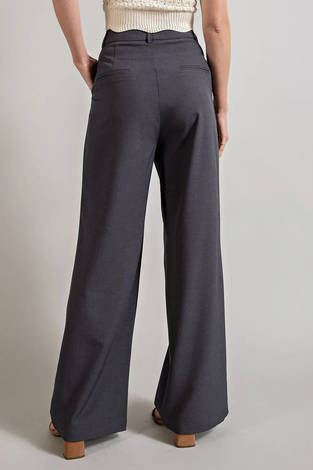 FINAL SALE Classic Carly Charcoal Straight Leg Pants