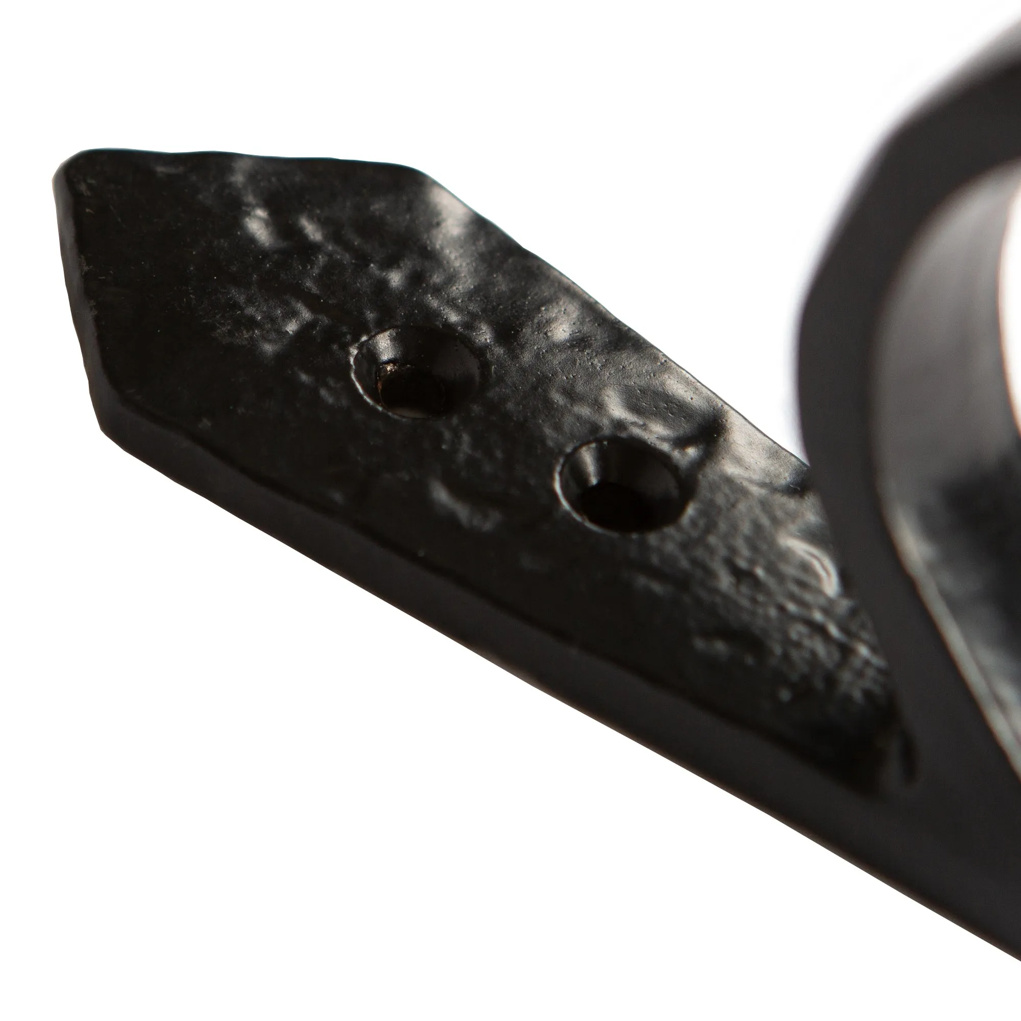 Hammered Scroll Hook - W30mm x H95mm - Black