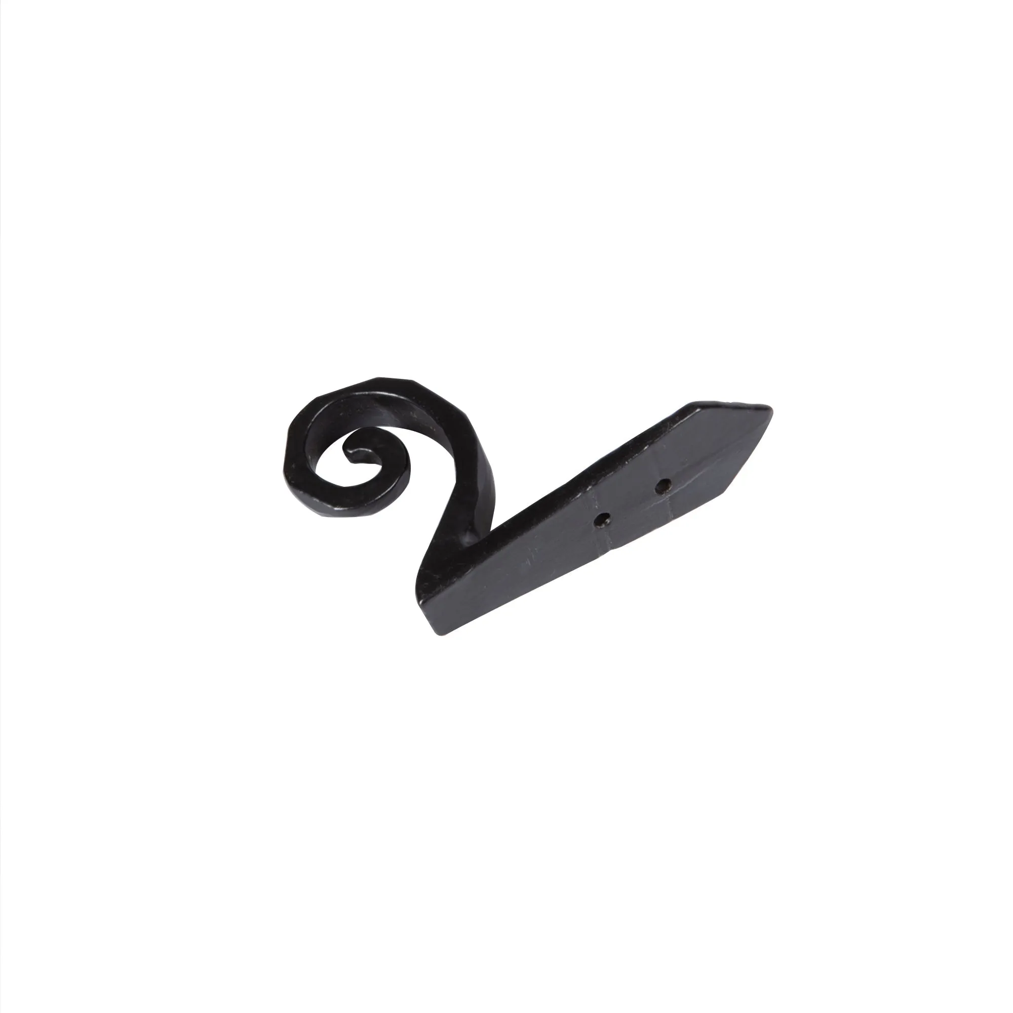 Hammered Scroll Hook - W30mm x H95mm - Black