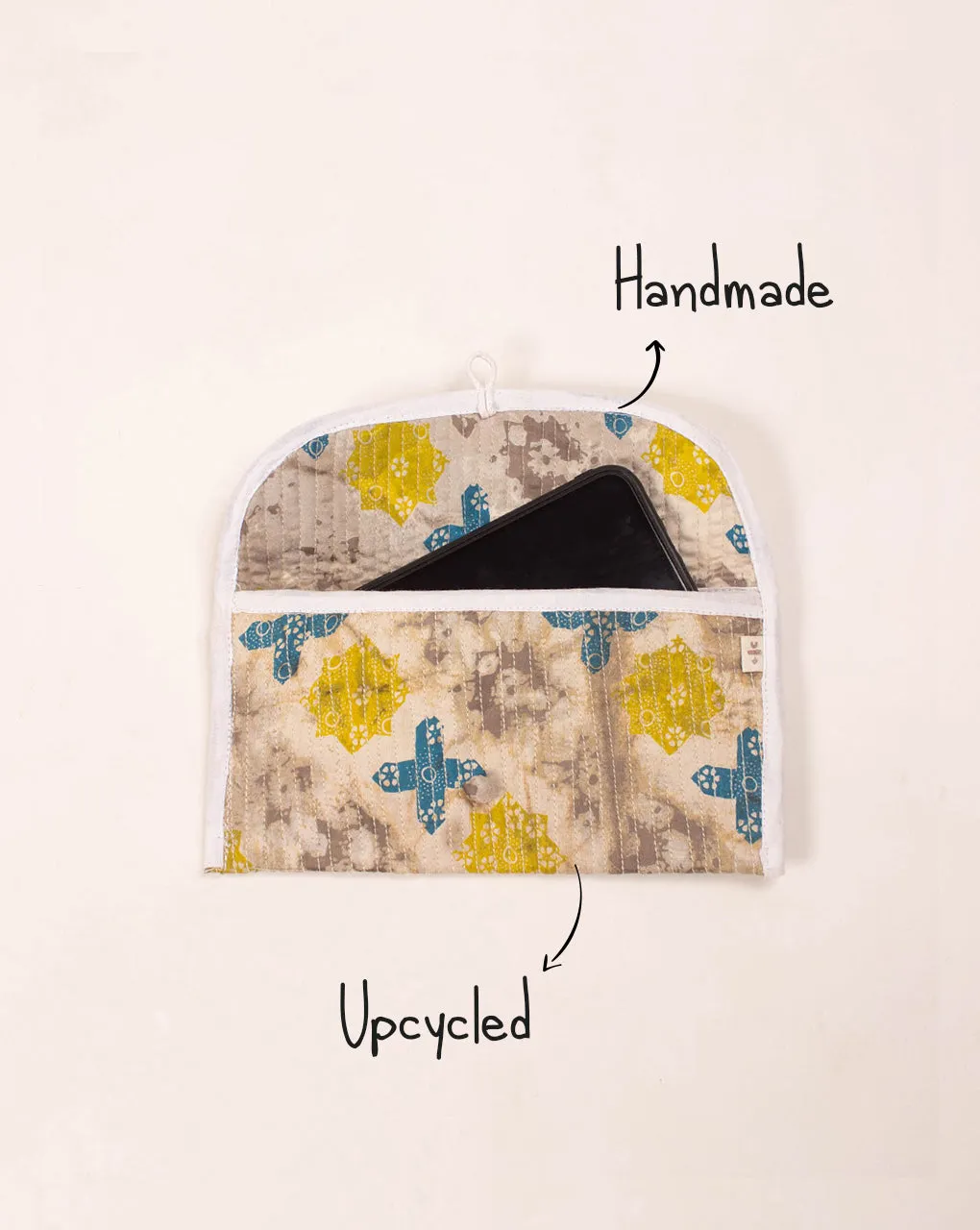 Handcrafted Modal Satin Quilted Clutch