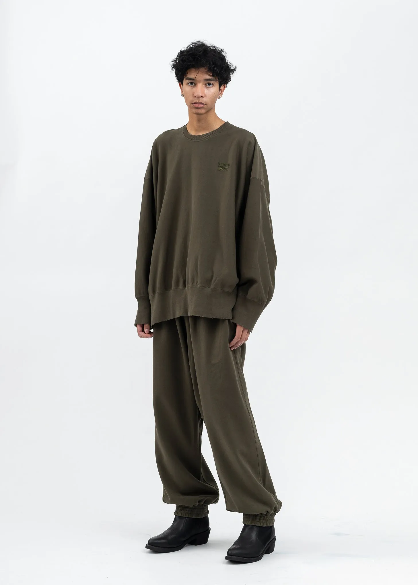 HED MAYNER X Reebok CREWNECK SWEATER ARMY GREEN